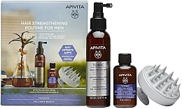 Fragrances, Perfumes, Cosmetics Set - Apivita Hair Strengthening Routine For Man (h/lot/150ml + shm/75ml + mass/brush/1pcs)