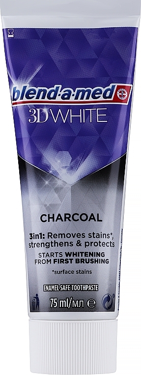 Whitening & Deep Cleansing Toothpaste with Charcoal Extract - Blend-a-med 3D White — photo N3