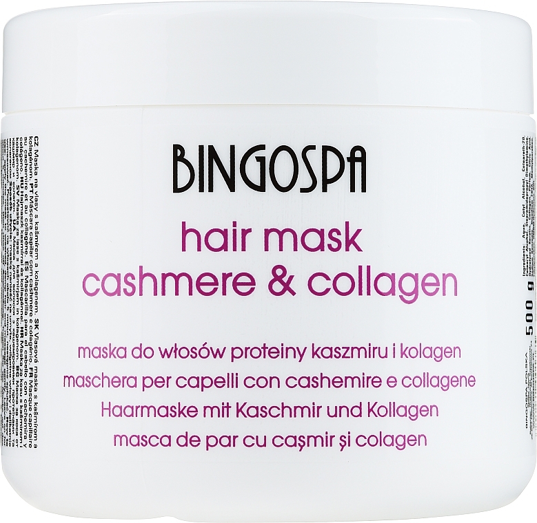 Cashmere Protein & Collagen Hair Mask - BingoSpa Hair Mask Cashmere Proteins And Collagen — photo N1