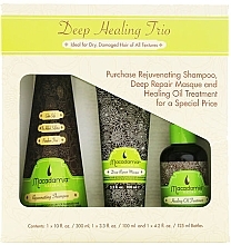 Fragrances, Perfumes, Cosmetics Set - Macadamia Natural Oil Deep Healing Trio Kit (shm/300ml + h/mask/100ml + oil/125ml)