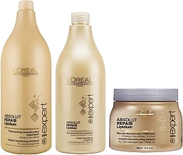 Fragrances, Perfumes, Cosmetics Set - L'Oreal Professionnel Absolut Repair Lipidium (shm/1500ml + cond/750ml + mask/500ml)