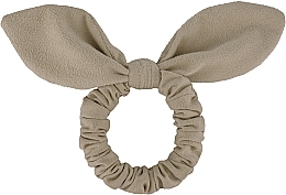 Fragrances, Perfumes, Cosmetics Suede Hair Tie with Ears "Bunny", beige - MAKEUP Bunny Ear Soft Suede Hair Tie Beige