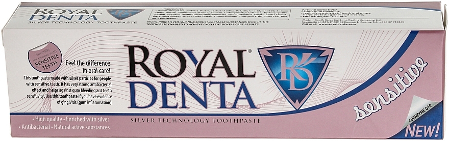 Silver Toothpaste 'Sensitive' - Royal Denta Sensitive Silver Technology Toothpaste — photo N3