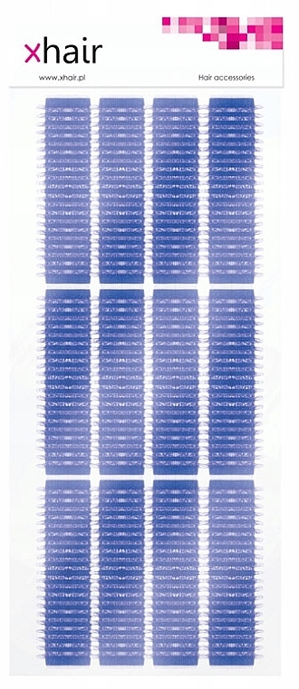 Soft Velcro Curlers, d16 mm, blue, 12 pcs. - Xhair — photo N1