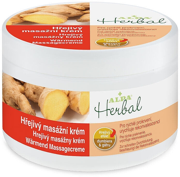 Warming Massage Cream - Alpa Herbal Warming Massage Cream with Ginger — photo N1