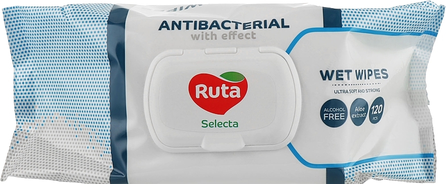 Antibacterial Wet Wipes with Valve, 120 pcs - Ruta Selecta — photo N1