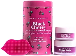 Set 'Black Cherry' - NCLA Beauty Black Cherry (l/balm/10ml + l/scrub/15ml + scrubber) — photo N2