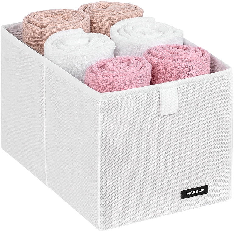 Storage Organiser 'Home', M, white 30x19x19 cm - MAKEUP Drawer Underwear Cosmetic Organizer White — photo N1