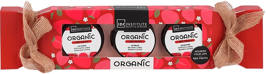 Beauty Set - IDC Institute Organic Red Fruit Lip Trio (l/scrub/20ml + l/balm/20ml + l/butter/20ml) — photo N1