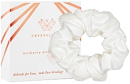 Silk Elastic Hair Band, ivory - Crystallove — photo N1