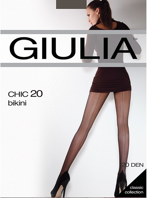 Tights "Chic Bikini" 20 den, tabaco - Giulia — photo N1