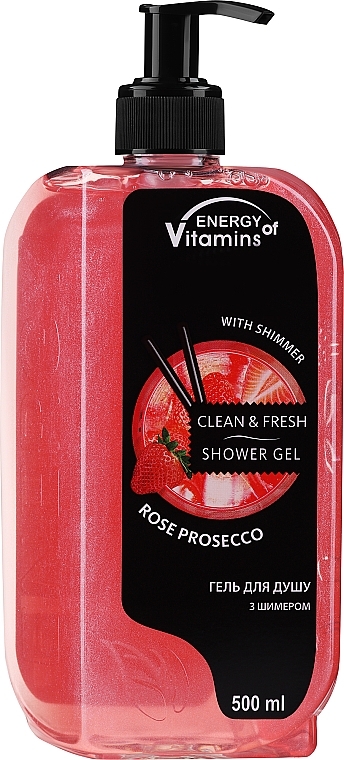 Shimmering Shower Gel - Energy of Vitamins Rose Prosecco Shower Gel With Shimmer — photo N1
