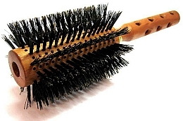 Round Hair Brush, 22 cm, cedar wood - Golddachs — photo N1