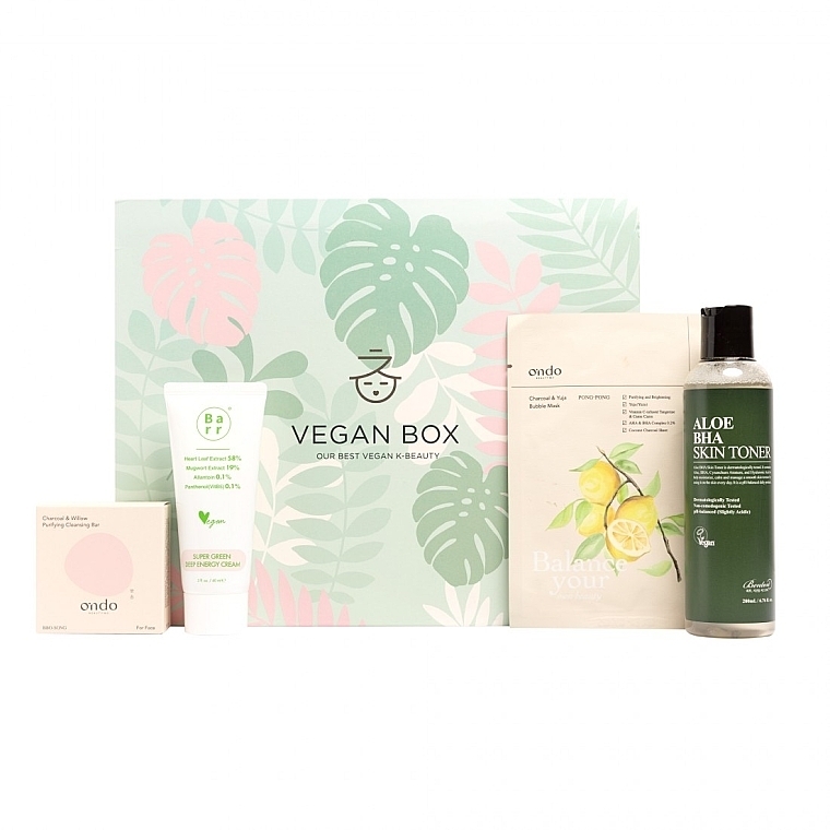 Set, 4 products - Miin Korean Cosmetics Vegan Box Combination Skin — photo N1