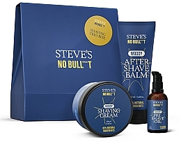 Fragrances, Perfumes, Cosmetics Set - Steve's No Bull***t Shaving Trio Box (sh/oil/50ml+sh/cr/100ml+a/sh/balm/100ml)