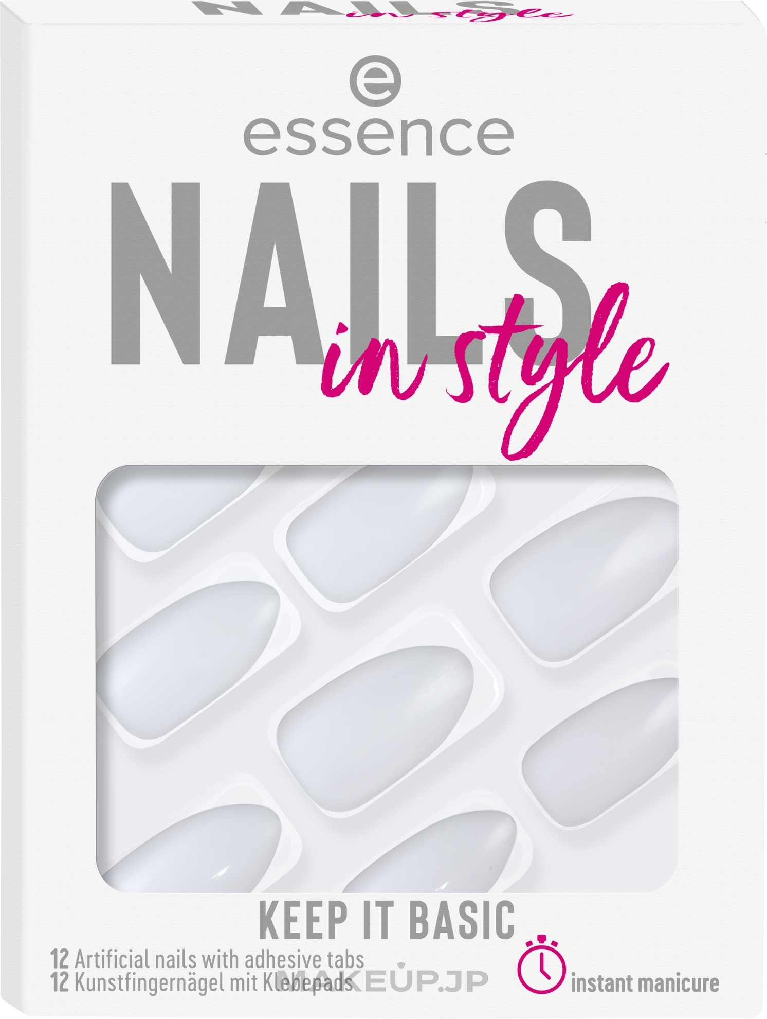 Adhesive False Nails - Essence Nails In Style Keep It Basic — photo 12 szt.