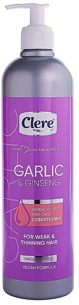 Thin Hair Conditioner ‘Garlic & Ginseng’ - Clere Garlic & Ginseng Conditioner — photo N1