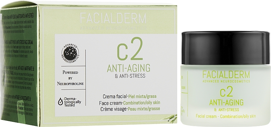 Anti-Aging & Anti-Stress Cream for Combination & Oily Skin - Facialderm C2 Anti-Age And Anti-Stress Cream — photo N2