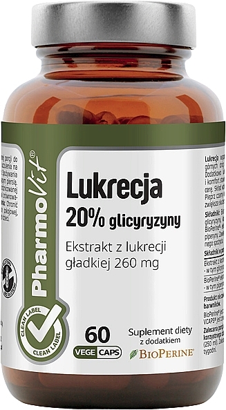 Dietary Supplement 'Lucretia 20%', 60pcs - Pharmovit Clean Label — photo N1