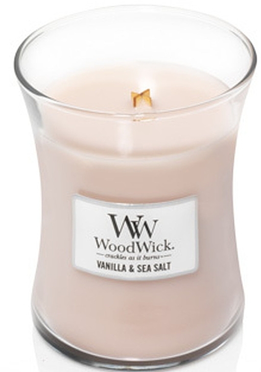 Scented Candle in Glass - WoodWick Hourglass Candle Vanilla & Sea Salt — photo N2