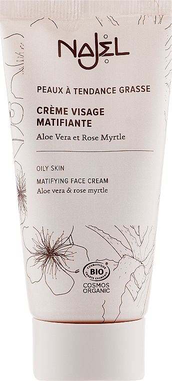 Myrtle Rose Mattifying Face Cream - Najel Mattifying Cream Aloe Vera & Rose Myrtle — photo N1