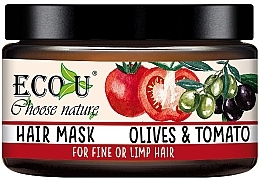 Fragrances, Perfumes, Cosmetics Thin Hair Mask "Tomato & Olive" - Eco U Mask For Fine Hair