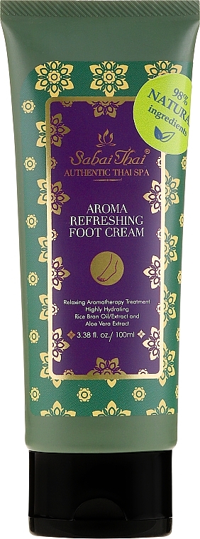 Rice Bran Oil and Aloe Vera Foot Cream - Sabai Thai Rice Milk Aroma Refreshing Foot Cream — photo N1