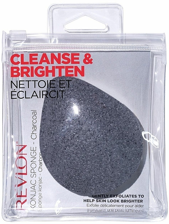 Cleansing Sponge - Revlon Cleanse & Brighten Konjac Sponge Charcoal — photo N2