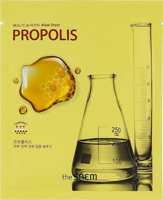 Face Sheet Mask with Propolis Extract - The Saem Beaute De Royal Mask Sheet Propolis — photo N1