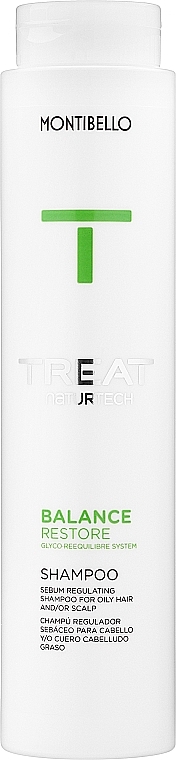 Rebum Regulating Shampoo for Oily Hair - Montibello Treat NaturTech Balance Restore Shampoo — photo N1
