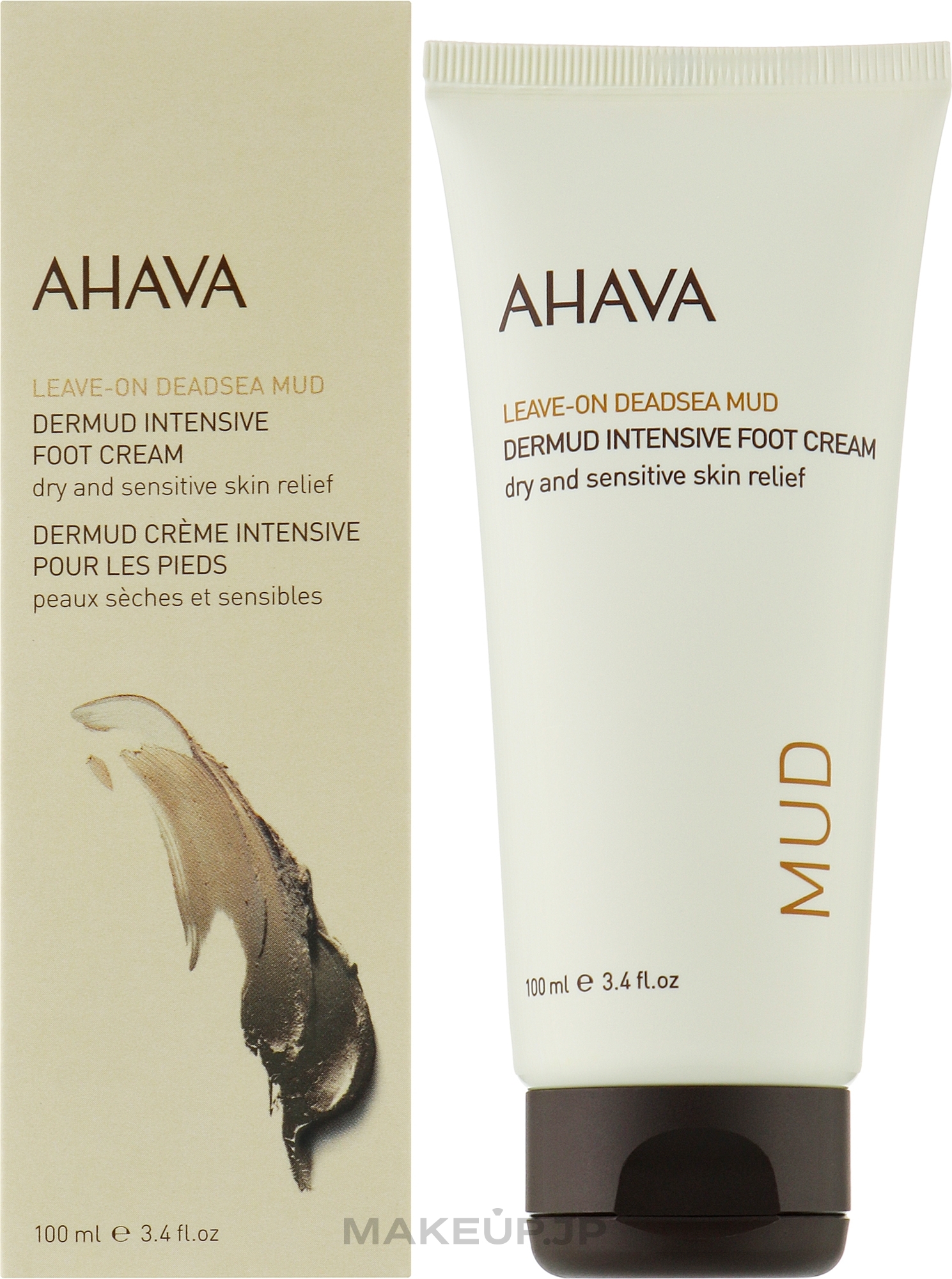 Rich Foot Cream - Ahava Leave-on Deadsea Mud Foot Cream Dry/Sensitive Skin Relief — photo 100 ml