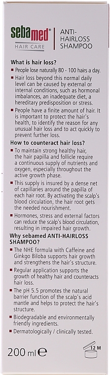 Anti Hair Loss Shampoo - Sebamed Classic Anti-Hairloss Shampoo — photo N5