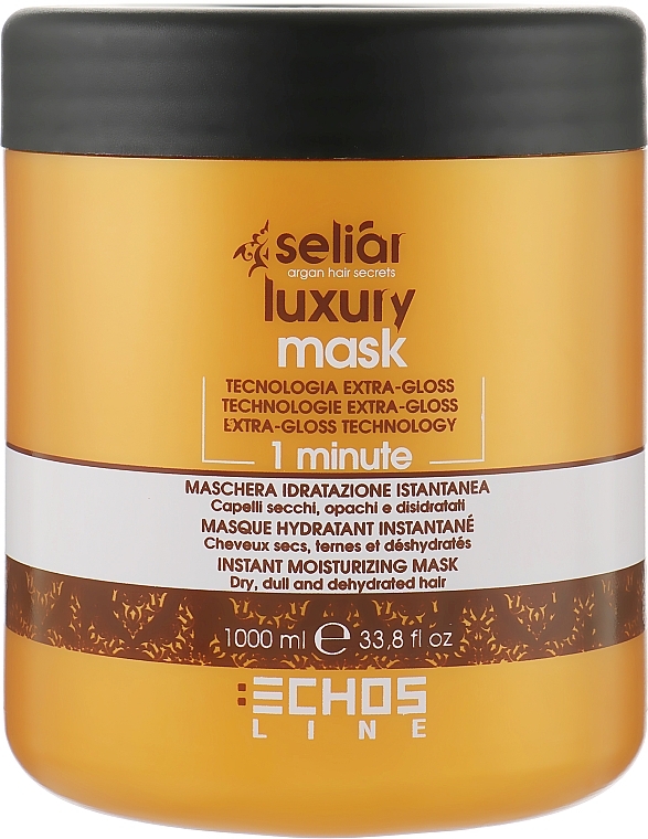 Moisturizing Hair Mask - Echosline Seliar Luxury 15 Actions Mask — photo N2