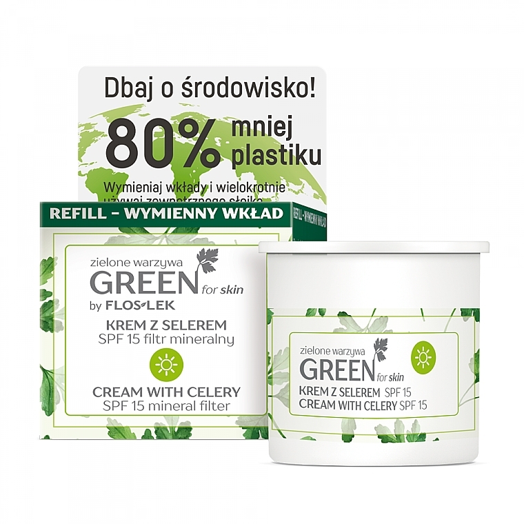 Celery Day Cream SPF 15 - Floslek Green For Skin Day Cream Refill — photo N1