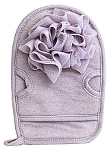 Fragrances, Perfumes, Cosmetics Double-Sided Body Sponge-Mitten, lilac - IDC Institute Double-Side Bath Glove