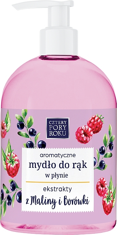 Fragrant Liquid Hand Soap 'Raspberry & Blueberry' - Cztery Pory Roku — photo N1