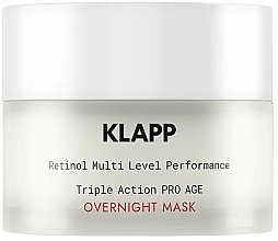 Fragrances, Perfumes, Cosmetics Triple Action Retinol Night Mask - Klapp Resist Aging Triple Action Pro Age Overnight Mask 