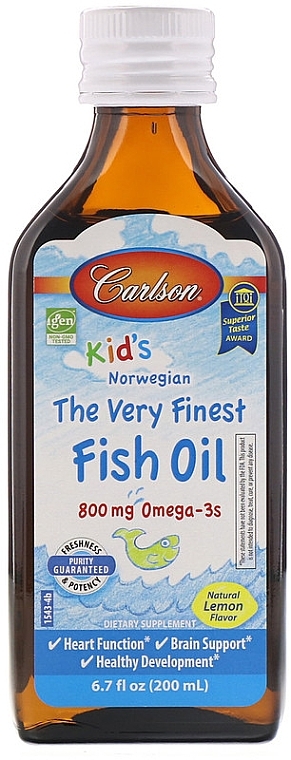 Fish Oil - Carlson Labs Kid's The Very Finest Fish Oil — photo N1