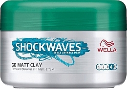 Fragrances, Perfumes, Cosmetics Matte Hair Clay - Wella Shockwaves Go Matt Clay