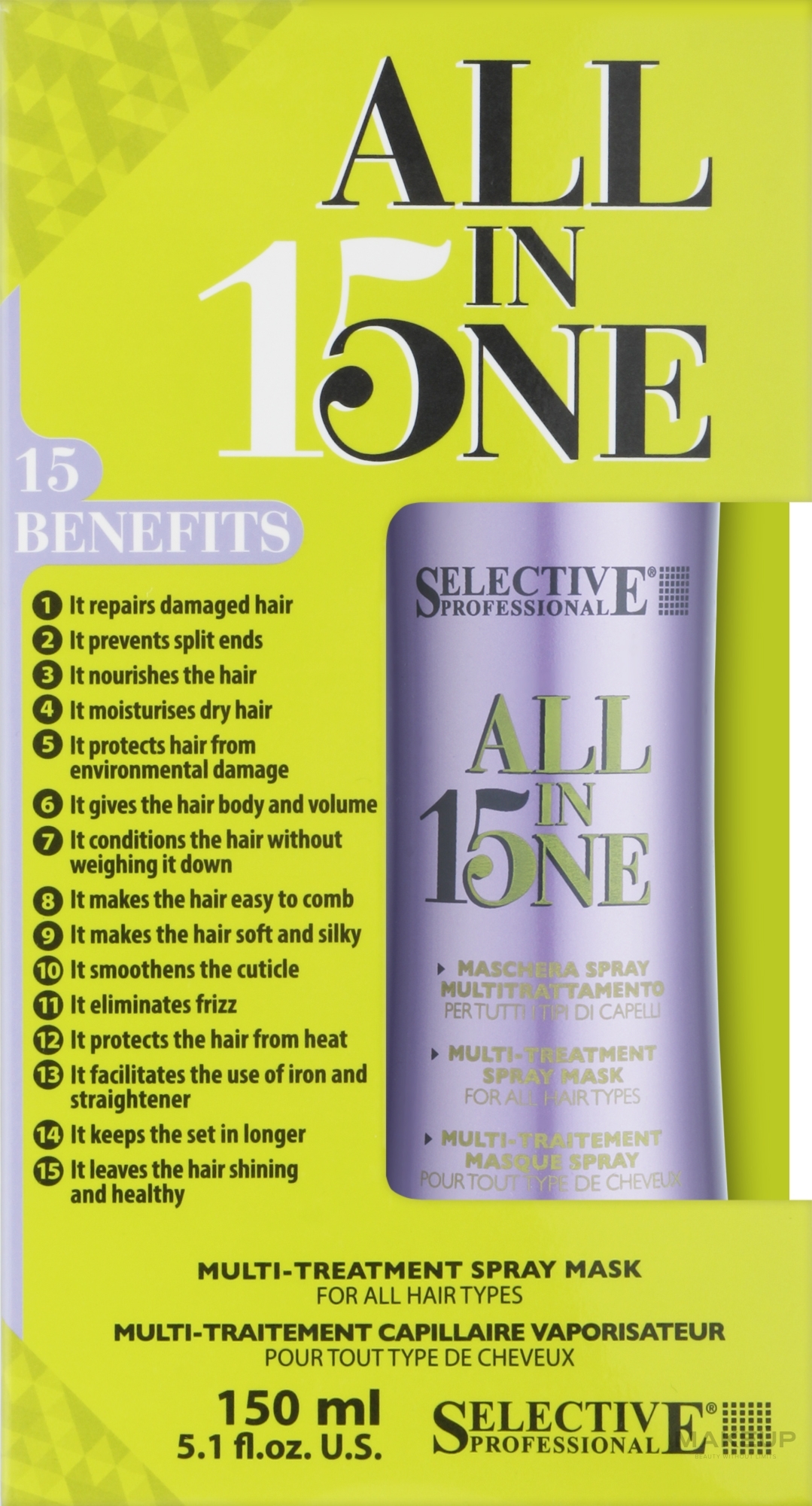 Mask Spray for All Hair Types - Selective Professional All In One Spray  — photo 150 ml