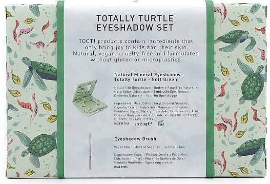 Set - Toot! Totally Turtle Eyeshadow Box Set (eyesh/2,3g + brush/1pcs) — photo N3