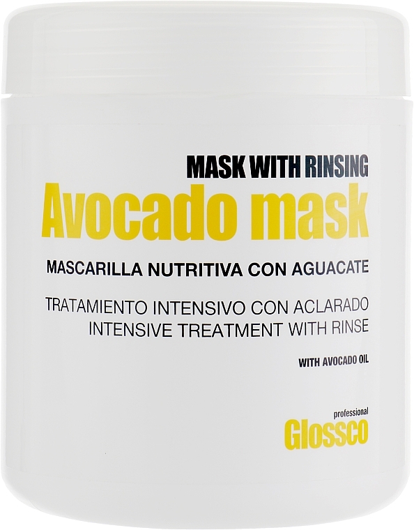 Nourishing Mask with Avocado Oil - Glossco Treatment Avocado Mask — photo N1