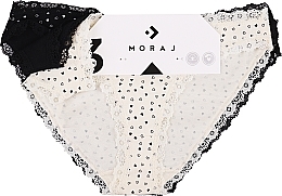 Women Mini Bikini Panties with Hearts & Lace, 3 pcs. - Moraj — photo N1