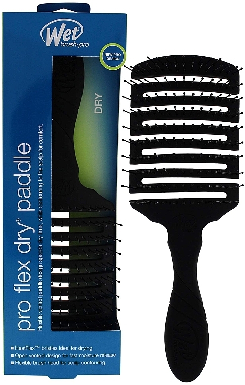 Quick Dry Paddle Brush, black - Wet Brush Pro Flex Dry Paddle Black — photo N2