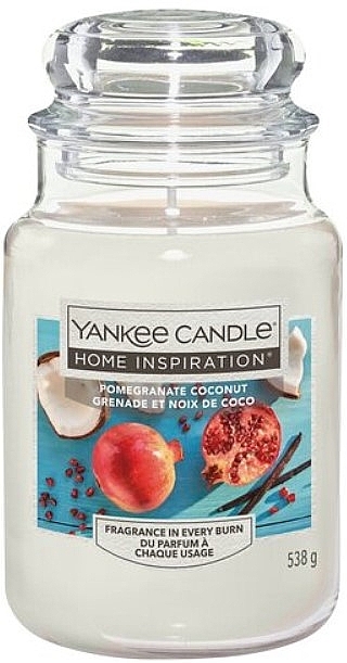 瓶に入った香りのキャンドル - Yankee Candle Home Inspiration Pomegranate Coconut — photo N1