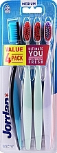 Fragrances, Perfumes, Cosmetics Toothbrushes, 4 pcs, medium, option 27 - Jordan Ultimate You Medium