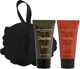 Set - Grace Cole GC Men's Grooming Relax And Refresh (sh/gel/50ml + h/wash/50ml + sponge/1pc) — photo N3