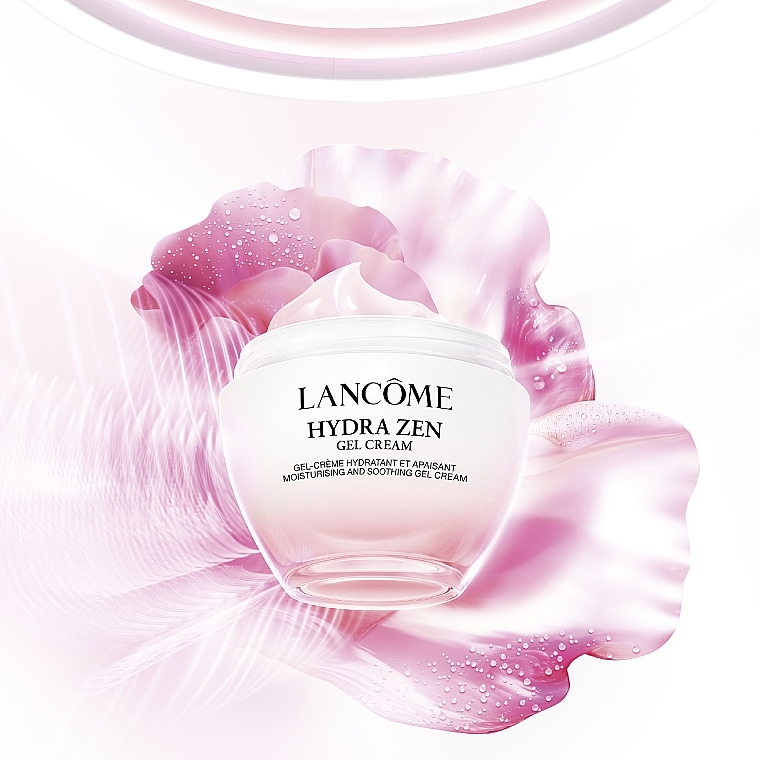 Moisturizing & Softening Face Cream-Gel with Hyaluronic Acid & Rose extract - Lancome Hydra Zen Gel Cream — photo N3