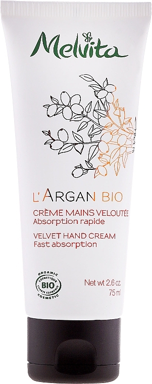 Silky Hand Cream with Argan Oil - Melvita L'Argan Bio Velvet Hand Cream — photo N1