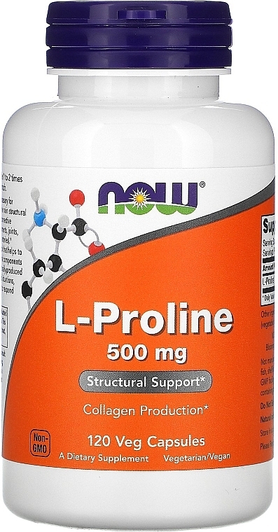 Capsules L-Proline for Joints, 500 mg. - Now Foods L-proline — photo N1